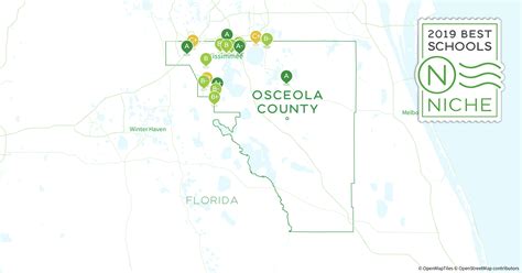 Charter Schools In Osceola County Fl Niche Map Of Osceola County