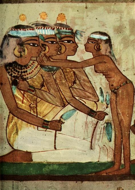 Ancient Egyptian Wall Paintings Tomb Of Nakht Banqueting Scene Painting By Unknown