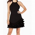 GUESS - Women's Sheath Dress Ruffle Bottom Hem Halter 8 - Walmart.com ...