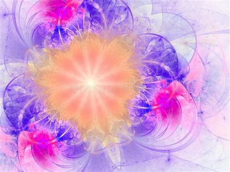 Light Colorful Fractal Flower Stock Illustration Illustration Of