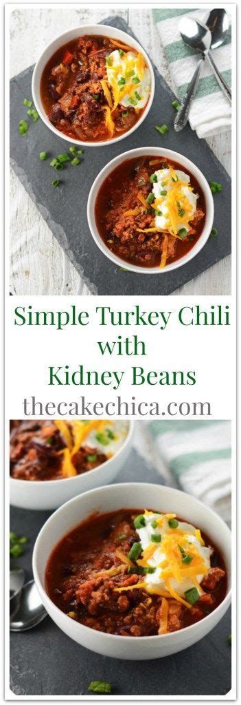 This simple chili is packed with flavor, good for you, and you won't believe it hasn't been simmering homemade chili or chili con carne almost always has ground beef (or another protein), kidney ways to customize this easy beef chili recipe. Simple Turkey Chili with Kidney Beans | Recipe | Easy ...