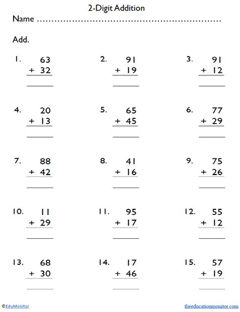 Fourth Grade Printable Math Worksheet