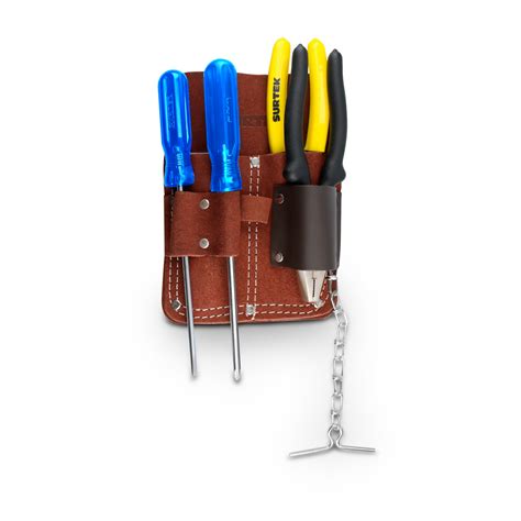 jel5 juego de herramientas para electricista con portaherramientas de cuero 5pz surtek tienda