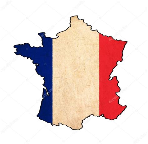 Define a tua zona de interesse clicando no mapa ajusta o mapa ser for necessário e clica em. Mapa de França na bandeira de França, desenho, grunge e ...