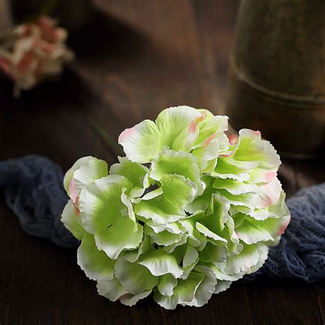 10 silk hydrangea flowers heads with stems wedding party events centerpieces ebay