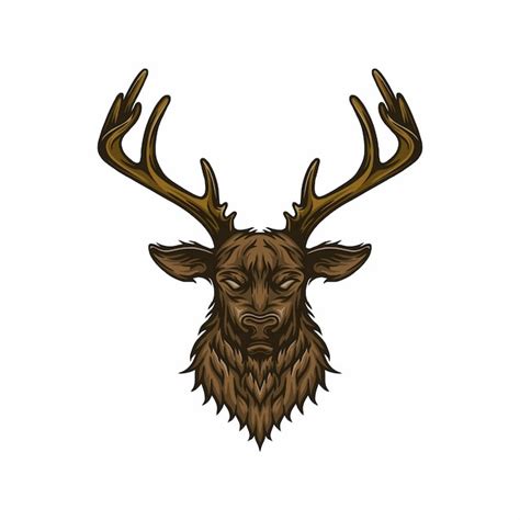 Premium Vector Deer Head Vector Illustration