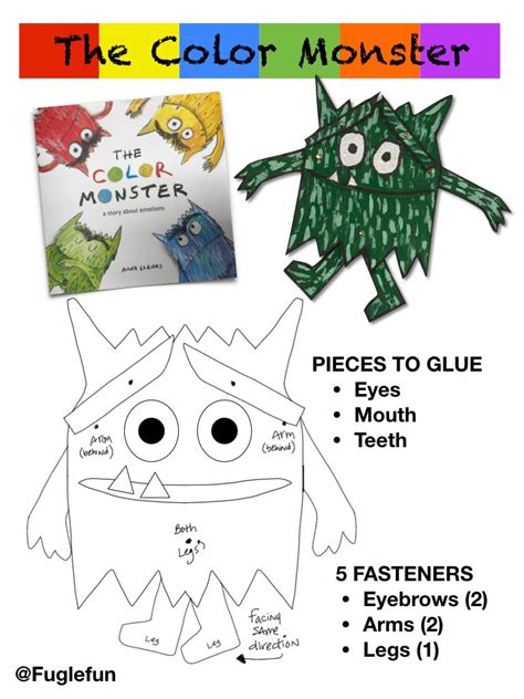 The Color Monster Activities For Preschoolers Yvonne Hazels