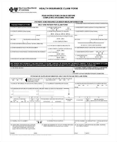 A health insurance claim is when you request reimbursement or direct payment for medical services that you have already obtained. FREE 8+ Sample Health Insurance Claim Forms in PDF | MS Word