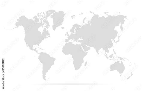 Vecteur Stock Map World Worldmap Global Worldwide Globe Grey