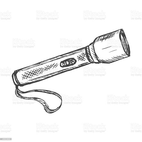 Vector Sketch Flashlight Stock Vector Art And More Images Of 2015