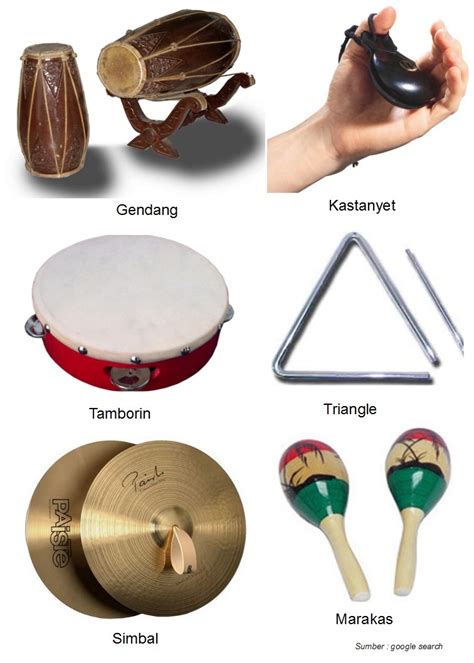 Beberapa contoh alat musik ini misalnya drum, marakas, simbal, tamborin, timpani, triangle, konga, timpani, kastanyet, rebana, tifa. 10 gambar alat musik ritmis - Brainly.co.id