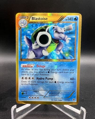 Pokémon Blastoise 137135 Plasma Storm Secret Rare Holo Ebay