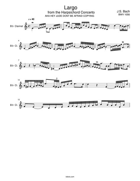 We are a team of skilled, talented musicians with extensive experience and we strive to. Bb Beatles Source for HEY JUDE - Dont Be Afraid of Copying J.S. Bach BWV 1056 Sheet music for ...
