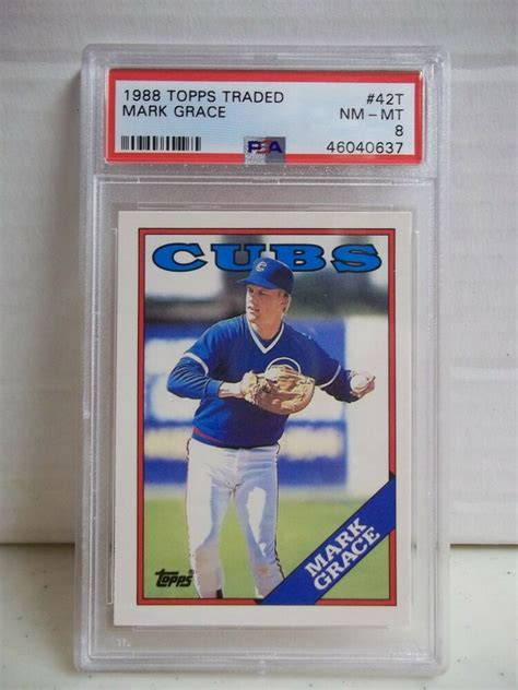 Bryant's card is one of 90 in the base set, while each has a further three tiers or rows. 1988 Topps Traded Mark Grace Rookie PSA NM-MT 8 Card #42T MLB Chicago Cubs #ChicagoCubs | Mlb ...