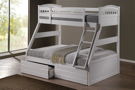 Ashley White Duo Double Single Bunk Beds Bunk Beds With Storage