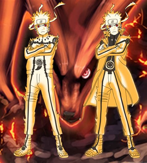 Naruto 9 Tails Chakra Mode 1 Stage And 2 Stage By Deastoun On Deviantart