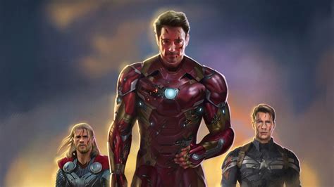 1600x900 Iron Man Captain America Thor Fan Art 1600x900 Resolution Hd