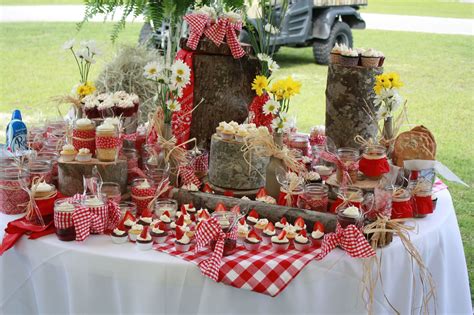 Table At A Country Party A Silverware Affair Catering Picnic Themed