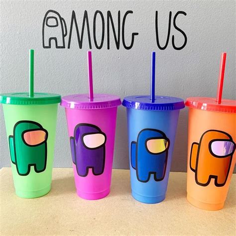 Among Us Crewmate Color Changing Cold Cup Tumbler Imposter Etsy