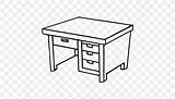 Desk Drawing Table Office Coloring Favpng sketch template