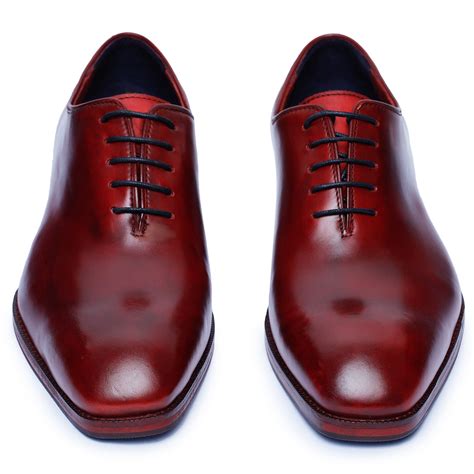Wholecut Oxford Wine Red Groomsmen Shoes Lethato