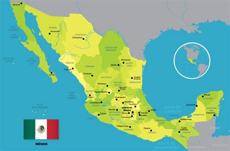 Mapa Con Ciudades De Mexico World Map