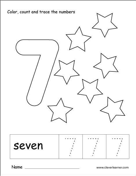 Number 7 Colouring Sheets Patricia Sinclairs Coloring Pages