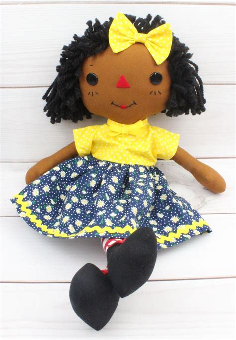 Black Rag Doll Raggedy Ann Doll Personalized Baby Doll Etsy In 2021