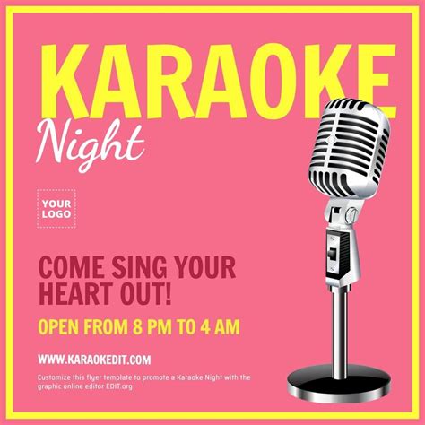 Editable Karaoke Night Flyer Templates