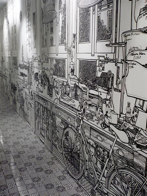 Incredibly Intricate Wall Drawings By Charlotte Mann Design Swan