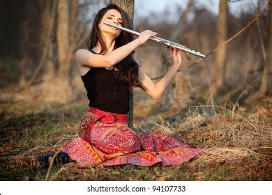 Girl Playing Flute Images Stock Photos Vectors Shutterstock
