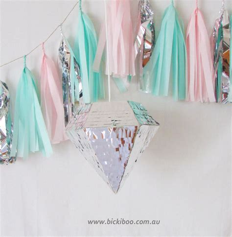 Tissue Paper Tassel Garland Pastel Party Bickiboo Designs
