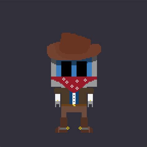 Cowboy Robot Pixelart