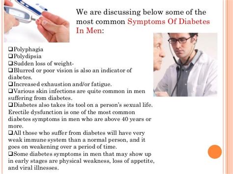 Symptoms Of Diabetes In Men