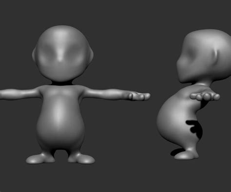 Artstation Chibi Male Base Body For Printing Resources