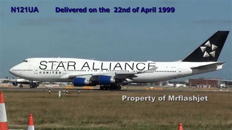 United Airlines Star Alliance 747 400 N121ua At London Heathrow