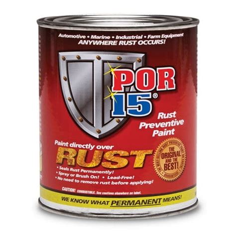 Por 15 Clear Rust Preventive Paint Coating Pint Por15 45108