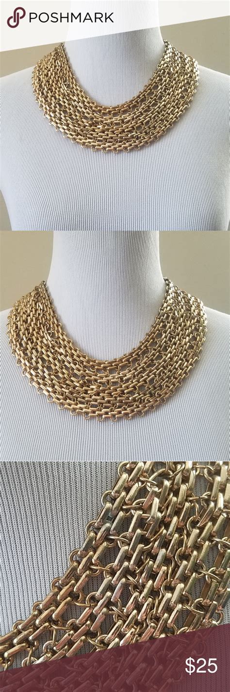 Tasha Chunky Gold Toned Bib Necklace Womens Jewelry Necklace
