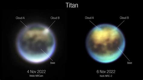 James Webb Space Telescope Discovers Clouds On Saturns Largest Moon