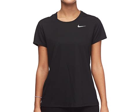Nike Womens Nike Dry Rapid Short Sleeve Running Top Black Nz