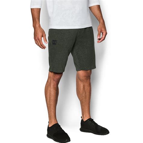 Under Armour Mens Ua Sportstyle Terry Tapered Shorts In Green For Men