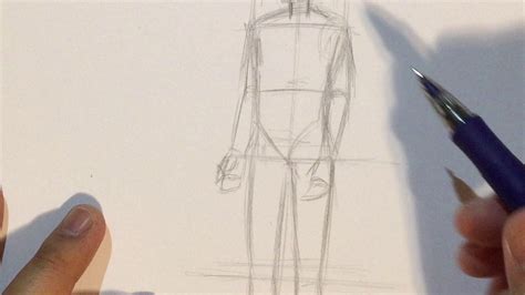How To Draw Anime Boy Body Proportions 3 4 View No Timelapse Youtube