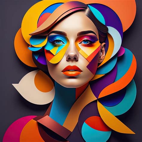 Premium Ai Image A Colorful Abstract Art Shape Design Illustration Of