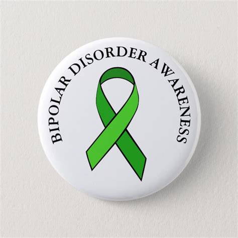 Bipolar Disorder Awareness Ribbon Button