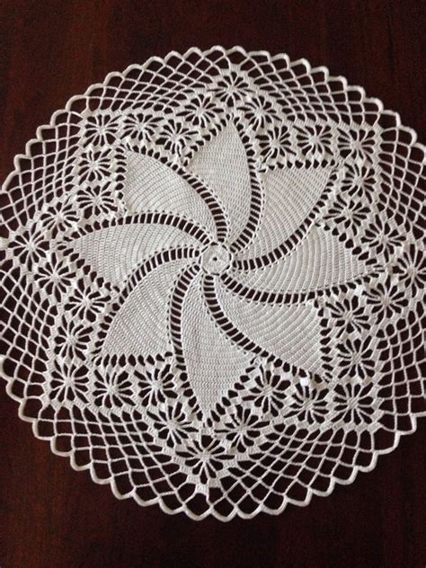 Large Round White Pinwheel Doily By Specialdoilies On Etsy Crochet