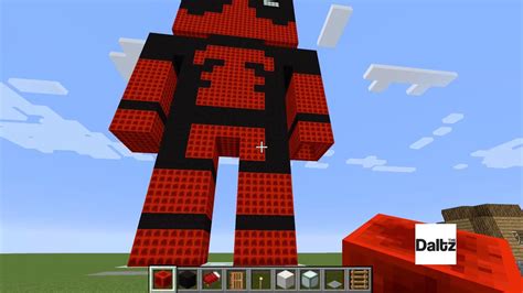 Minecraft Pixel Art Deadpool Statue Part 3 Youtube