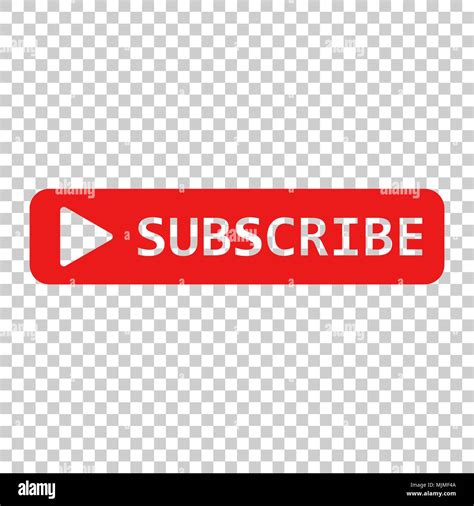 Subscribe Button Icon Vector Illustration On Isolated Transparent