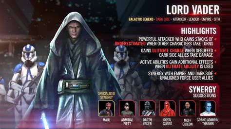 Kit Reveal Lord Vader — Star Wars Galaxy Of Heroes Forums