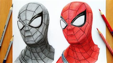 Spider Man Graphite And Colour Drawing Youtube