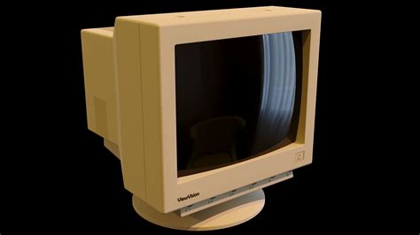 Vintage apple //c flat panel display a2m4022 very rare. Old PC Monitor 3D 90s | CGTrader